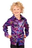 Glitterblouse Kind paars - thumbnail