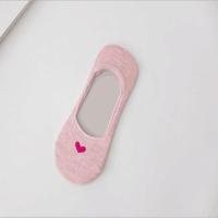 3 paar anti-slip hart patroon onzichtbare sokken (roze) - thumbnail