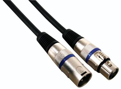 Xlr-kabel xlr mannelijk naar xlr vrouwelijk 10 m zwart Velleman - Velleman
