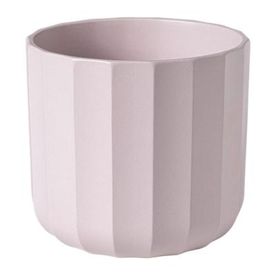 Bloempot streep - roze - ø13.5x12.6 cm Bloempot streep - roze - ø13.5x12.6 cm