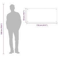 VidaXL Keuken spatscherm donkergrijs 110 x 50 cm gehard glas - thumbnail