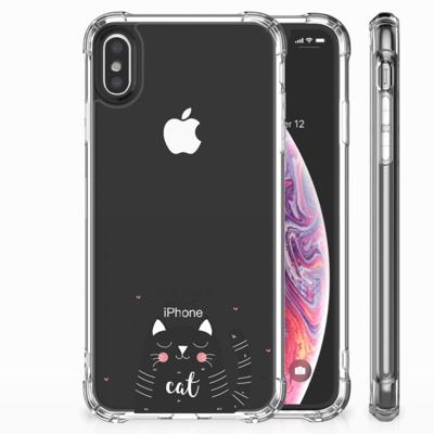 Apple iPhone Xs Max Stevig Bumper Hoesje Cat Good Day