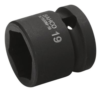 Bahco Slagdop 1/2" | kort | zeskant | gefosfateerd | 13 mm - K7800M-13 Bahco Slagdop 1/2" | kort | zeskant | gefosfateerd | 13 mm - K7800M-13