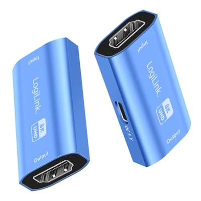 LogiLink HD0064 HDMI-repeater Blauw LogiLink HD0064 HDMI-repeater Blauw