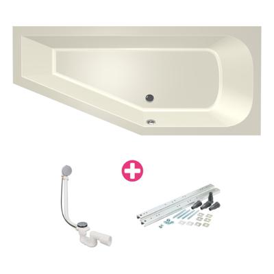 Hoekbad Xenz Lagoon Compact 170x75x45 cm Rechts Pergamon