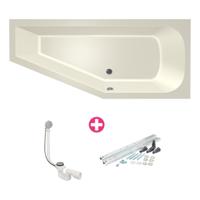 Hoekbad Xenz Lagoon Compact 170x75x45 cm Rechts Pergamon - thumbnail