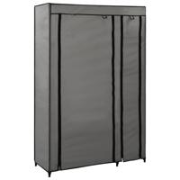 VidaXL Kledingkast opvouwbaar 110x45x175 cm stof grijs - thumbnail
