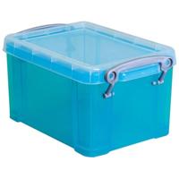 Really Useful Box opbergdoos 1,6 liter, transparant helblauw - thumbnail