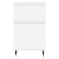 Dressoirs 2 st 40x35x70 cm bewerkt hout wit - thumbnail