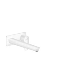 Wastafelmengkraan Talis E HansGrohe Afdekset Uitloop 22.5 cm en Afvoerplug Mat Wit - thumbnail