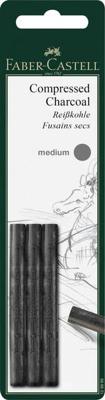 Faber Castell Houtskool Pitt Monochrome - geperst M 3 stuks blister