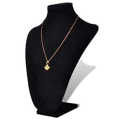 VidaXL Sieradenhouder voor ketting 23x11,5x30 cm zwart 2 st