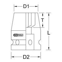KS Tools 5151334 515.1334 Kracht-dopsleutelinzet 34 mm - thumbnail