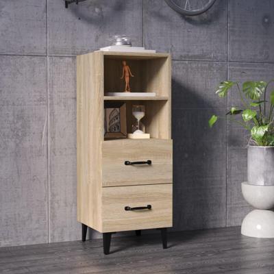 Dressoir 34,5x34x90 cm bewerkt hout sonoma eikenkleurig Dressoir 34,5x34x90 cm bewerkt hout sonoma eikenkleurig