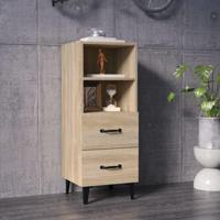Dressoir 34,5x34x90 cm bewerkt hout sonoma eikenkleurig - thumbnail