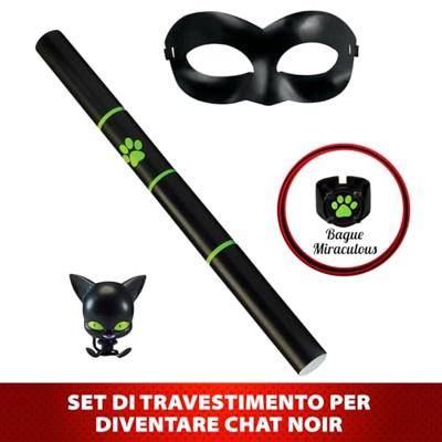 Kostuums voor Kinderen Miraculous: Tales of Ladybug & Cat Noir Transformation Set - Cat Noir 4 Onderdelen Zwart Multicolour