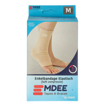 Emdee Elastic support enkel maat M huidskleur 1 Stuks Emdee Elastic support enkel maat M huidskleur 1 Stuks