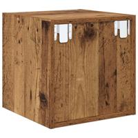 Wandkast Oud hout 37 x 37 x 37 cm Bewerkt hout - thumbnail