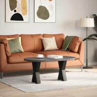 Salontafelpoten 2 st X-vormig 38x(42-43) cm staal zwart - thumbnail