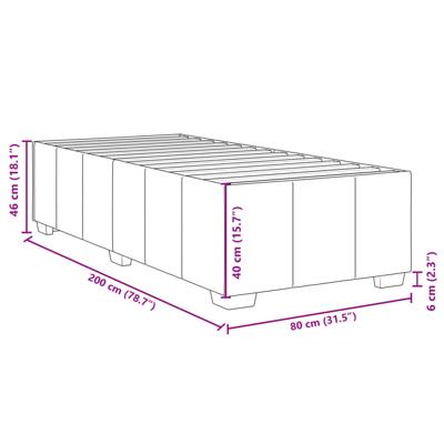 Bedframe zonder matras stof blauw 180x200 cm