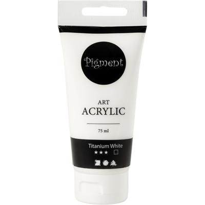 Creativ Company Pigment art acrylverf titanium wit, 75ml