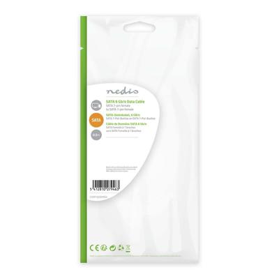 Nedis SATA kabel 6Gb/s 7 pins female - 7 pins female 0,5m geel