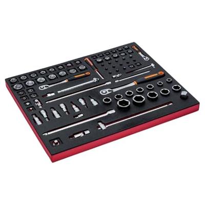 Bahco Foaminlay Fit&Go 3/3 met doppen en toebehoren 1/4" | 1/2" en 3/8" - 83-delig - FF1A2501