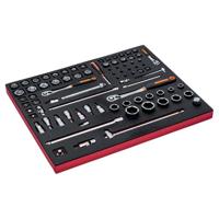 Bahco Foaminlay Fit&Go 3/3 met doppen en toebehoren 1/4" | 1/2" en 3/8" - 83-delig - FF1A2501 - thumbnail