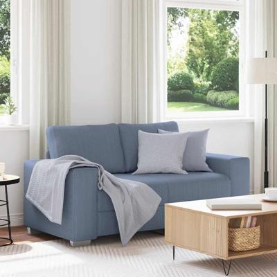 Loveseat Sofa Blauw 120 cm Corduroy Stof