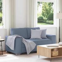 Loveseat Sofa Blauw 120 cm Corduroy Stof - thumbnail