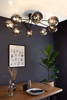 ECO-Light 9120-PL8 NERO NEPTUN, 8xG9 Plafondlamp G9 Zwart