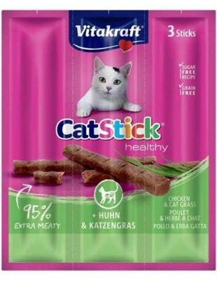 VITAKRAFT CatStick Mini Chicken with grass - Kattensnoepje - 3 stuks