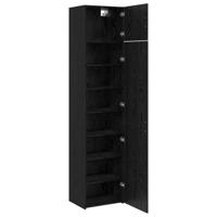 Opbergkast Zwart eiken 50 x 41 x 225 cm Bewerkt hout - thumbnail