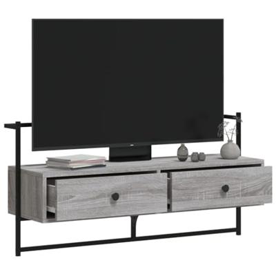 Tv-meubel wandgemonteerd 100,5x30x51 cm hout grijs sonoma eiken Tv-meubel wandgemonteerd 100,5x30x51 cm hout grijs sonoma eiken