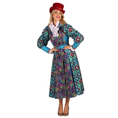 Jas dame Flower Square Turquoise