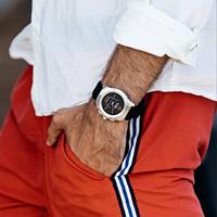 MyKronoz ZeTime Petite Elite Hybrid-smartwatch met mechanische wijzers en gekleurd touchscreen, zilver/Milanese - thumbnail