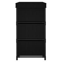 Opbergkast met 6 lades 55x29x55 cm staal zwart - thumbnail