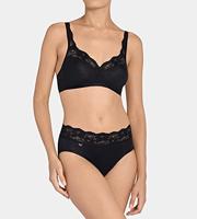 Romance Soft Bra BH zonder beugel - Zonder vulling en niet voorgevormde kanten Bh - Zwart - Wit - thumbnail