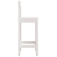 Barstoelen 2 st 40x41,5x112 cm massief grenenhout wit - thumbnail