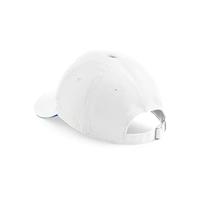 Beechfield CB20 Athleisure 6 Panel Cap - White/Bright Royal - One Size - thumbnail