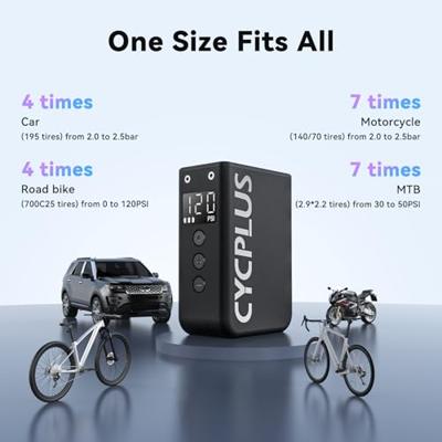 Elektrische accupomp Cycplus AS2 Pro Max - zwart - thumbnail