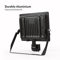 Stratos - LED Breedstraler met bewegingssensor - 20 Watt 1620 Lumen - 6500K Daglicht wit licht - IP65 Waterdicht - 15cm Kabel - thumbnail