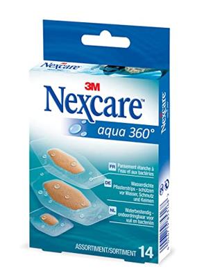 3M pleister Nexcare Aqua 360° 3 formaten, pak van 14 stuks