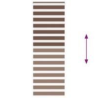 VidaXL Zebra rolgordijn 85x200 cm stofbreedte 80,9 cm polyester bruin - thumbnail