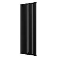 Handdoekradiator BWS Siela Enkel 180 x 60,6 cm Mat Zwart - thumbnail