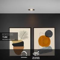 Lucide TUBE - Inbouwspot - 1xGU10 - Mat chroom - thumbnail