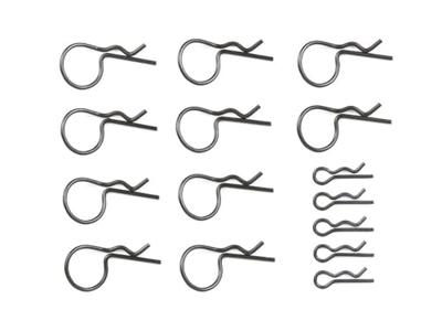 Tamiya 1:10 Bodyklemmenset Zwart Lengte: 25 mm 15 stuk(s)