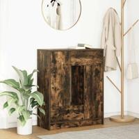 Dressoir met lades en deuren 73x31x90 cm gerookt eiken - thumbnail