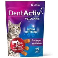 DentActiv - 10 Sticks - VETOCANIS - Mondhygiëne voor katten met rundvlees - thumbnail