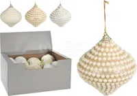 Kerstbal Plastic Ui Parel Ø8cm Assorti 1st - thumbnail